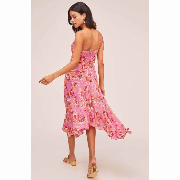 ASTR the Label Janine Floral Print Midi Dress - M - Picture 2 of 14